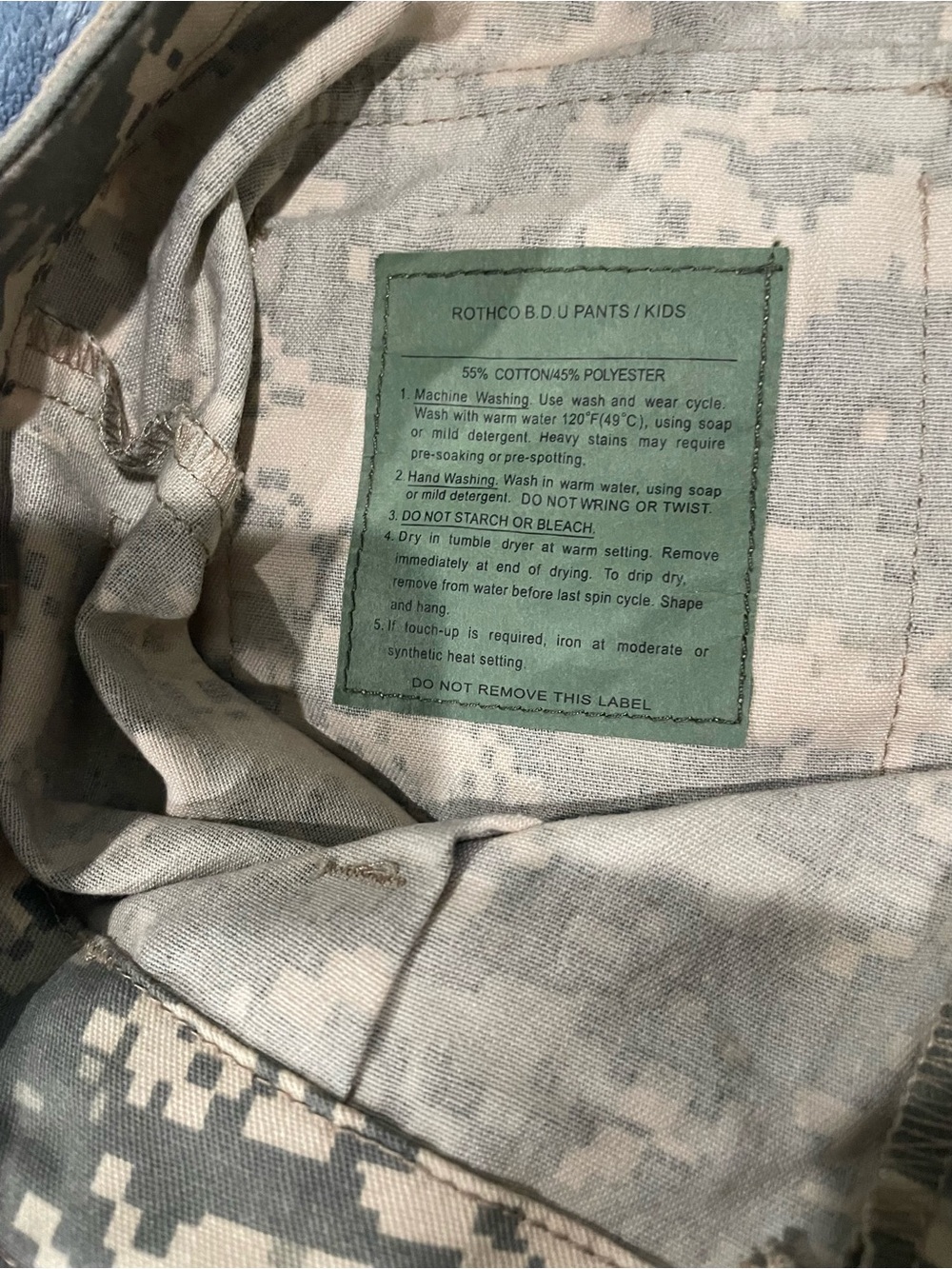 Rothco Kids Digital Camo Cargo Pants in Green and Tan - Picture 3 of 5